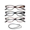 3 Pairs Man Women Cat Eye Reading Glasses Light Weight Spring Hinged Retro Readers Classic Fashion (3 Pairs - One Each, 2.00) view 2