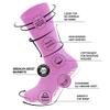 6 Pairs of Cotton Diabetic Non-Slip Tube Crew Socks, Medical Rubber Gripper Bottom Hospital (Fit's Womens Shoe size 7-11) view 3