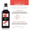 1883 Hibiscus Syrup for Drinks, Made in France, 1 Liter Plastic Bottle view 2