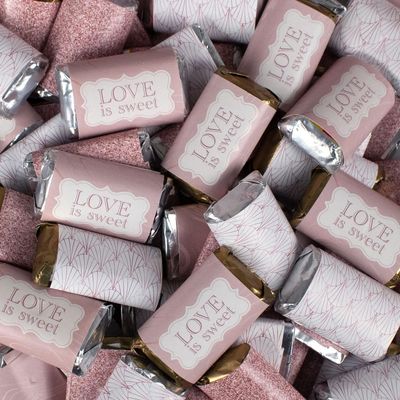 1.8 lb Rose Gold Candy Miniatures Assortment (Approx 102 pcs) - Love is Sweet