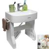 XKH- Self-care Toddler Grown-up Early Training Learning Plastic Wash Basin For Child Kids Simulation Towel Shelf Wash Hand Grown [P/N: ET-BABY007-WHITE] view 3