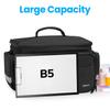 Mancro Medical Bag, Home Health Nurse Bag with Nonslip Bottom, Removable Shoulder Strap, Water-Resistant Empty First Aid Organizer for Medical Student, Therapist, Black view 4