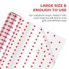 NUOBESTY Red Dots Cellophane Wrap Roll, 1 Pc of 3 Mil Cellophane Treat Bags Clear Red Spotted Flowers Basket Packing Paper Treat Bags- Unfolded Width 32 inch x 100 view 2