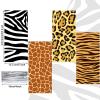120 Pieces Jungle Animal Treat Bags, Wild Giraffe Cheetah Zebra Tiger Print Cellophane Plastic Candy Bags with 100 Silver Twist Ties for Jungle Safari Zoo Birthday Party Supplies view 2