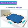 NEPPT Positioning Bed Pad Patient Transfer Sheet with Handles Draw Sheets Incontinence Stroke Bedridden Transfer Blanket Hospital Bed Pads for Lifting, Turning, Sitting Up, Washable 43" X 36" (Blue) view 2