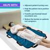 NEPPT Positioning Bed Pad Patient Transfer Sheet with Handles Draw Sheets Incontinence Stroke Bedridden Transfer Blanket Hospital Bed Pads for Lifting, Turning, Sitting Up, Washable 43" X 36" (Blue) view 4