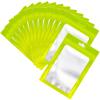 100 Pcs Resealable Mylar Bags, Sealable Odor Proof Foil Pouch Bag with Clear Window, Small Bussiness Packaging Supplies (Green, 4.7 X 7.9 Inch) view 1