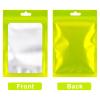 100 Pcs Resealable Mylar Bags, Sealable Odor Proof Foil Pouch Bag with Clear Window, Small Bussiness Packaging Supplies (Green, 4.7 X 7.9 Inch) view 3