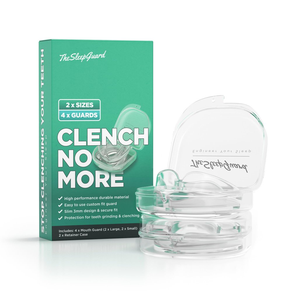 TheSleepGuard Mouth Guard for Clenching Teeth at Night [Pack of 4, Small & Large Sizes]  Custom Night Guards for Teeth Grinding  Nighttime Protection During Sleep for Men and Women