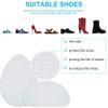 16 Pieces Non Skid Shoe Pads Self Adhesive Anti Slip Shoe Grips Noise Reduction Cushion Anti Shedding Rubber Sole Protector (White, Simple Style) view 3