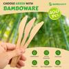 100% Bamboo Utensils - Carbonized Disposable Cutlery Biodegradable and Sanitized - Heavy Duty & Fully Functional (Knife - 400 Pieces) view 2