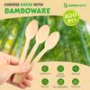 100% Bamboo Utensils - Carbonized Disposable Cutlery Biodegradable and Sanitized - Heavy Duty & Fully Functional (Spoon - 400 Pieces) view 2