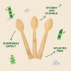100% Bamboo Utensils - Carbonized Disposable Cutlery Biodegradable and Sanitized - Heavy Duty & Fully Functional (Spoon - 400 Pieces) view 4