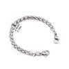 BAIYI HOPE Personalized Medical Alert Bracelet Custom Engraved Stainless Steel Flower Medical Emergency ID Bracelet Interchangeable Wheat Chain Bangle 6" view 3