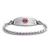 BAIYI HOPE Personalized Medical Alert Bracelet Custom Engraved Stainless Steel Flower Medical Emergency ID Bracelet Interchangeable Wheat Chain Bangle 6" view 4