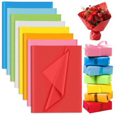 120 Sheets Colored Tissue Paper Bulk for Gift Bags, PLULON Colorful Tissue Paper Sheets for Craft Gift Wrapping Birthday Wedding Holiday Flower Party