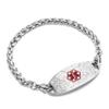 BAIYI HOPE Personalized Floral Medical Alert ID Bracelet Interchangeable Wheat Chain Medical Health Awareness Bracelet Stainless Steel Diabetes Emergency Identification Jewelry view 1