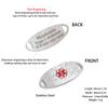 BAIYI HOPE Medical Alert ID Bracelets for Women Free Engraving Stainless Steel Flower Pattern Medical Emergency Bangle Figaro Chain Medic Jewelry view 2