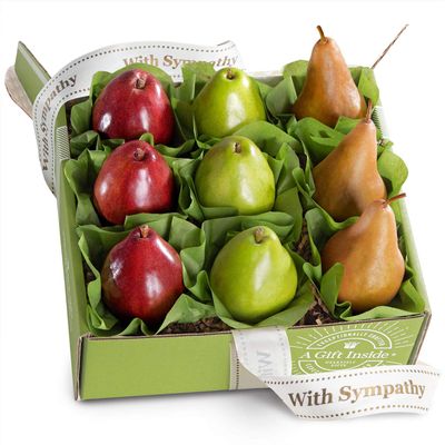A Gift Inside Pears to Compare Sympathy Fruit Gift