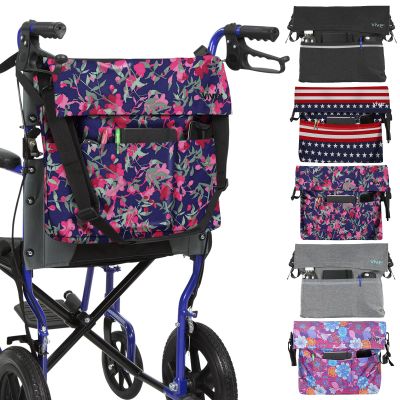 Vive XL Wheelchair Accessories Bag - Waterproof, Scratch-Resistant, Double-Stitched, Machine Washable for Adults, Seniors, 15 Colors - Storage Walker Backpack to Hang on Back