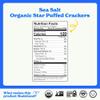 MadeGood Sea Salt Star Puffed Crackers, 4.26oz Pouch, Organic Snacks view 2