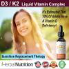 Herbal Nutrition Organic Vitamin D3 K2 Drops  5000 IU D3 + 63mcg MK7 K2  270 Servings, Vegan, Liquid Supplement Superior Delivery  Bone, Heart, Immune & Mood Support  Peppermint Flavor view 2