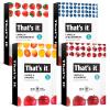 That's it. (48 Count) Variety Pack | Strawberry, Blueberry, Mango & Cherry flavors | 100% Natural Real Fruit bars. Strawberry. Plant-based, Vegan, gluten-free. No added Sugar. Top 12 allergen free view 1