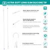 2Pcs 16 Inch Soft Silicone Enema Colon Tube Tip Kit Fit into Enema Tubing for Coffee Enema Higher Colon Cleansing Gerson Therapy Enema Replacement Nozzle Anal Rectal Cleaner Catheter Hose view 2