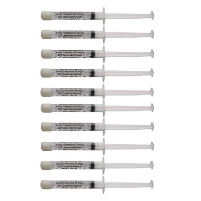 Teeth Whitening Gel Syringe Dispensers 22% Carbamide Peroxide, Tooth Bleaching Gel Multiple Quantities Available (3 ml, 10)