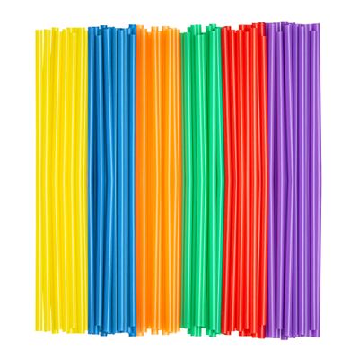 Comfy Package 10.02-Inch Long Plastic Straws [500 Count] Disposable Drinking Straws for Cold Beverages, Parties & Events - Assorted Colors