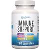 6 in 1 Immune Support 120 Capsules with Powerful Blend of Elderberry, Echinacea, Ginger, Vitamin C 650mg, Vitamin D3 5000 IU & Zinc Picolinate 30mg- Immune Booster Supplement for Adults and Kids view 1