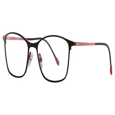 marie claire MC6214 Square Bluelight Filter Reading Glasses Black/Red 54mm +1.00