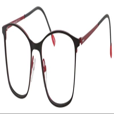 Marie Claire MC6231 Women's Square Reading Glasses Black Red 51mm +0.25 Power