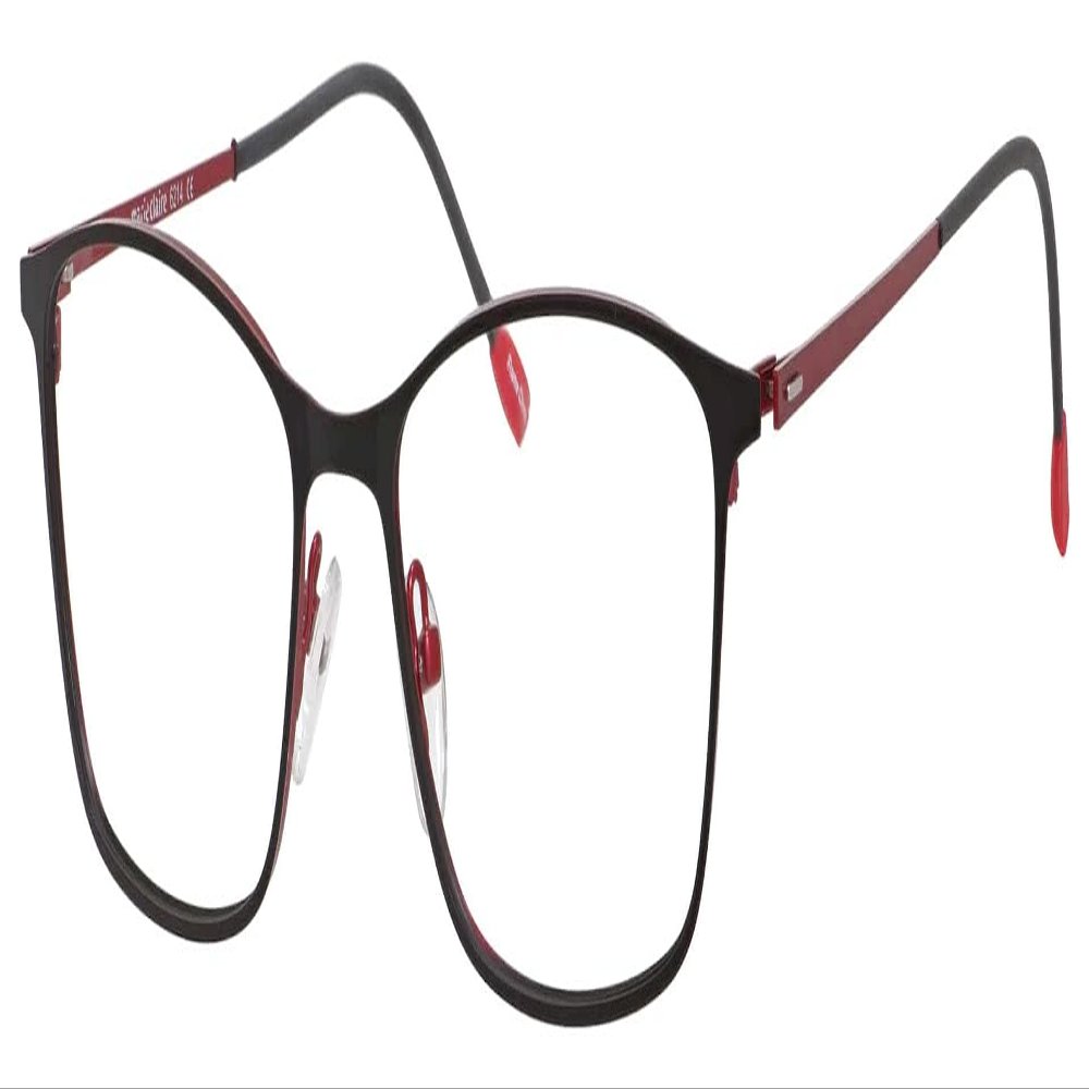 Marie Claire MC6231 Women's Square Reading Glasses Black Red 51mm +0.25 Power