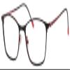 Marie Claire MC6231 Women's Square Reading Glasses Black Red 51mm +0.25 Power view 1