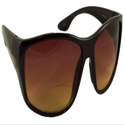 Ideal Eyewear Inner Bifocal Sunglasses - Sun Readers Antiglare Reading Glasses - Gradient UV400 Lens (Black Frame, 1.5)