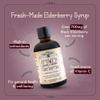 The POWER of Elderberries Elderberry Syrup 10 oz | Handcrafted Sambucus Elderberry Liquid with Raw Honey | No Refined Sugar or Preservatives | Family Wellness Support view 2