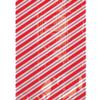 Amscan Candy Cane Striped Cello Bag with Twist Tie - 11 1/2" H x 5" W x 3 1/4" D | Red - Pack of 20 view 2