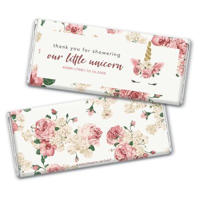 24ct Baby Shower Candy Favors Personalized Chocolate Bars (24 Pack) - Unicorn