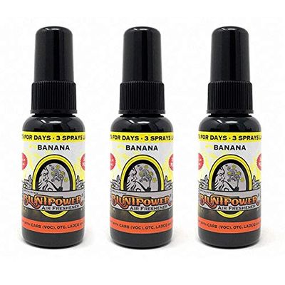 BluntPower (Banana, 3 Pack) Concentrated Air Freshener - Premium Oil Based Air Freshener Spray For Home and Car - Long-Lasting Bathroom Spray, Car Freshener, & Odor Eliminator Spray