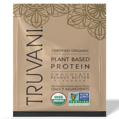 Truvani Vegan Pea Protein Powder | Chocolate Peanut Butter | 20g Organic Plant Based Protein | 1 Serving | Keto | Gluten & Dairy Free | Low Carb | No Added Sugar