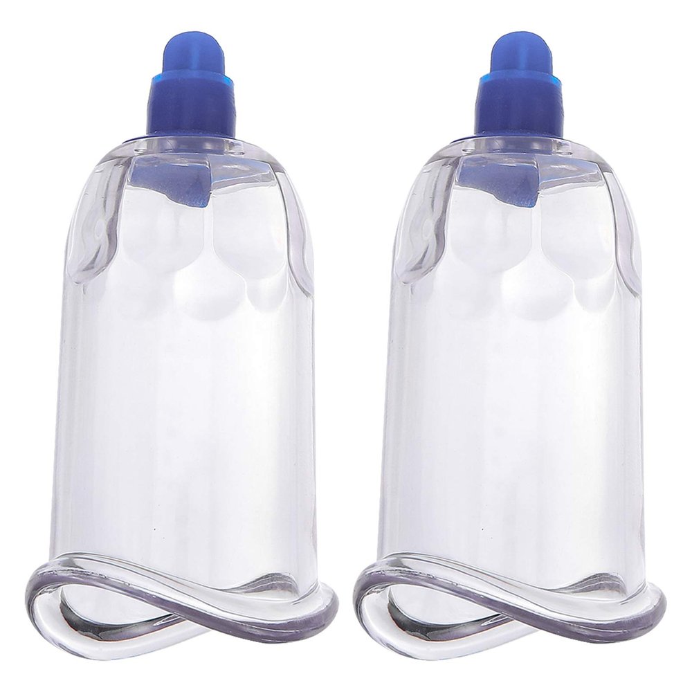 2PCS Cupping Therapy Device Cupping Vacuum Suction Cups Cupping Massage Back Tool Chinese Cupping Therapy Pump Hijama Physical Therapy Cup Blue