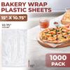 APQ Clear Deli and Bakery Wrap Plastic Sheets, 15 x 10.75 Inches. 1000 Pack Pop-Up Deli Pre-Cut Plastic Wrap Sheets for Food Service, Baked Gifts view 2