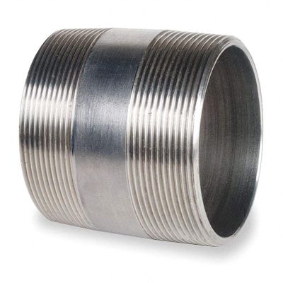 1/4 in x 2.5 in 316 Stainless Steel Nipple, Pipe Schedule 40, Threaded on Both Ends-Each
