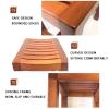 LSXIAO Shower Safety Seat, Solid Leisure Benches, Rubber Wood Ecology Moisture-Proof Non-Slip No Assembly Required for Kitchen, Living Room, Bathroom (Color : Brown, Size : 42x28x50cm) view 4
