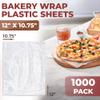 APQ Clear Wrap - Pre-Cut Plastic Deli Sheets, 12x10.75 Inches, 1000 Pack Leakproof Plastic Sheets for Food Service, Baked Gifts view 2