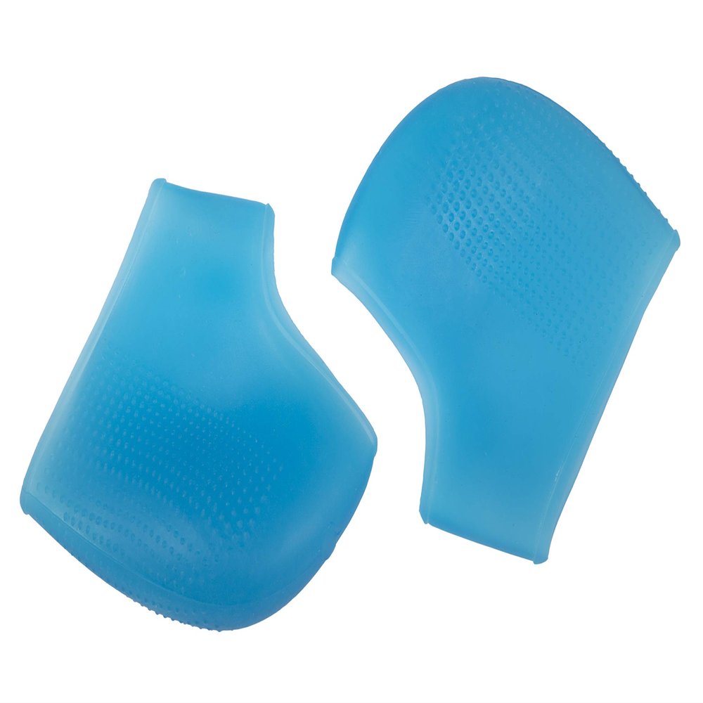 1pair Gel Heel Sleeve Moisturizing Silicone Heel Ankle Sleeve for Pain Relief Cushion (Blue)