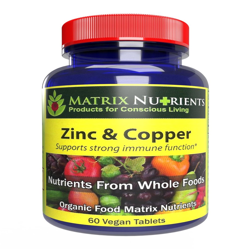 ZINC & Copper - LAB Tested for Highest Purity! Fast Absorption, 100% Organic Natural Ingredients - Massive Immune Support - Repair Heart & Body! - Vegan Tablets (60ct)