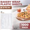 APQ Clear Bakery Wrap, 8 x 10.75 Inches. Pre-Cut Plastic Sheets - 1000 Pack Pop-Up Deli Wrap. Leakproof Plastic Sheets for Food Service, Baked Gifts view 2