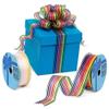 1 1/2" X 25 Yards Multi-Colored Stripes On Sheer Wired Ribbon - Rainbow view 3